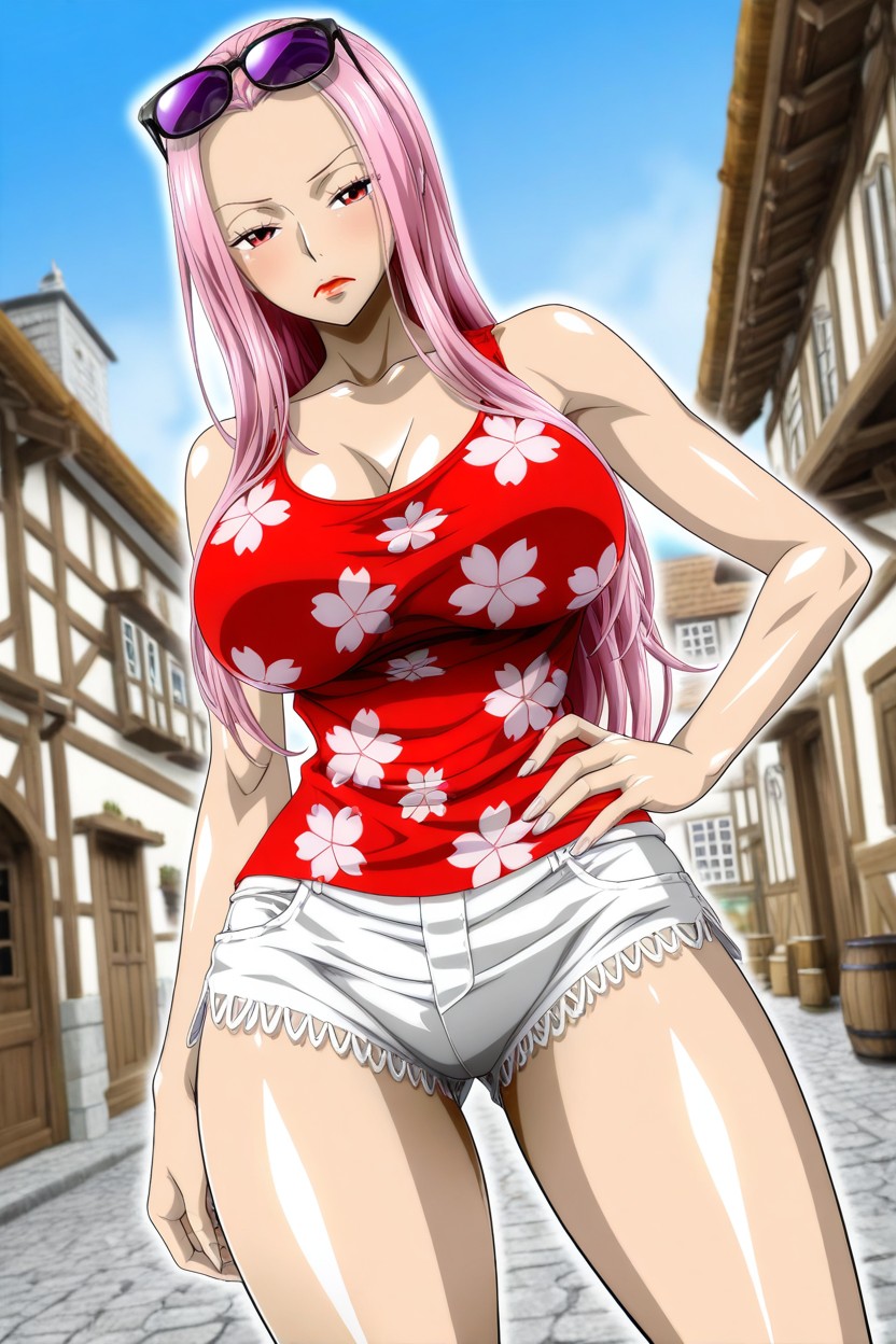 She Is Elegant Woman, Medium Breast, Black Sunglasses Hentai AI Porn
