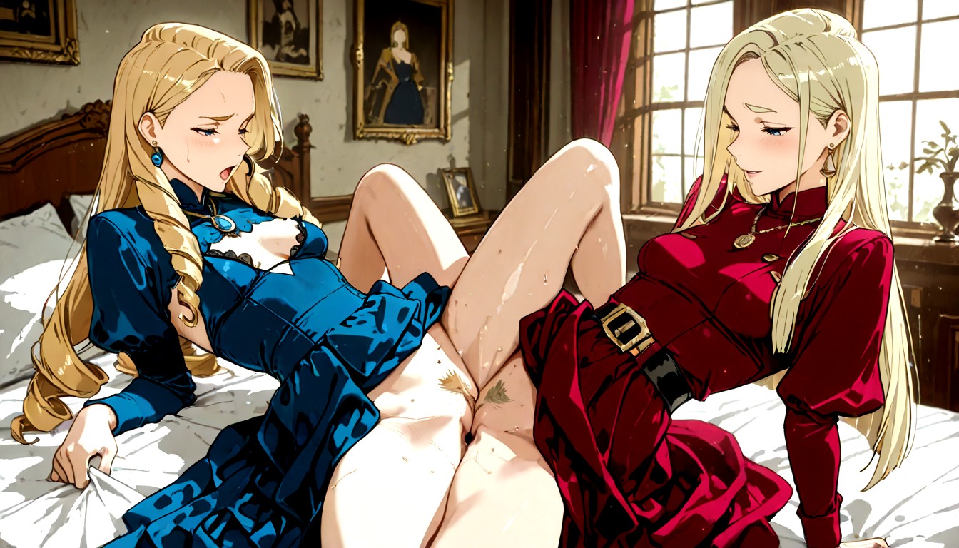 No Panties, Other Maids Watch From The Background, Pubic Hair Hentai AI Porn