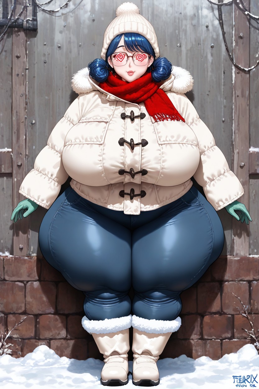 Hyper Thick Thighs, Massive Tits, Bust Shot Hentai AI Porn