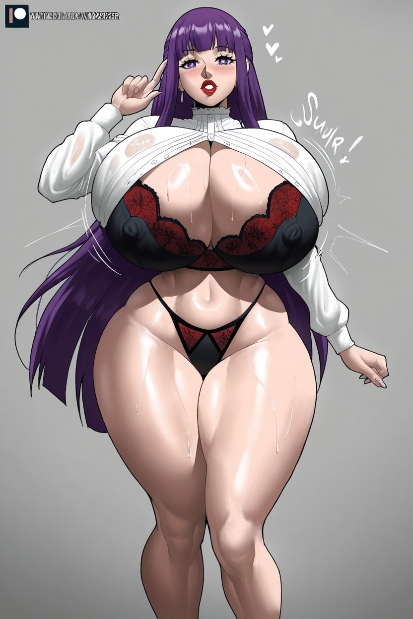 Colossal Breast, Standing, Rounded Ass Hentai AI Porn
