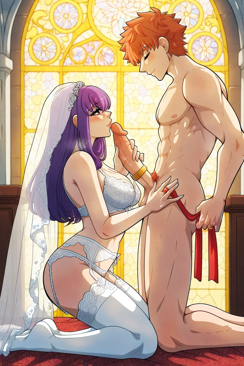 Medium Ass, Side View, White Stockings Hentai AI Porn