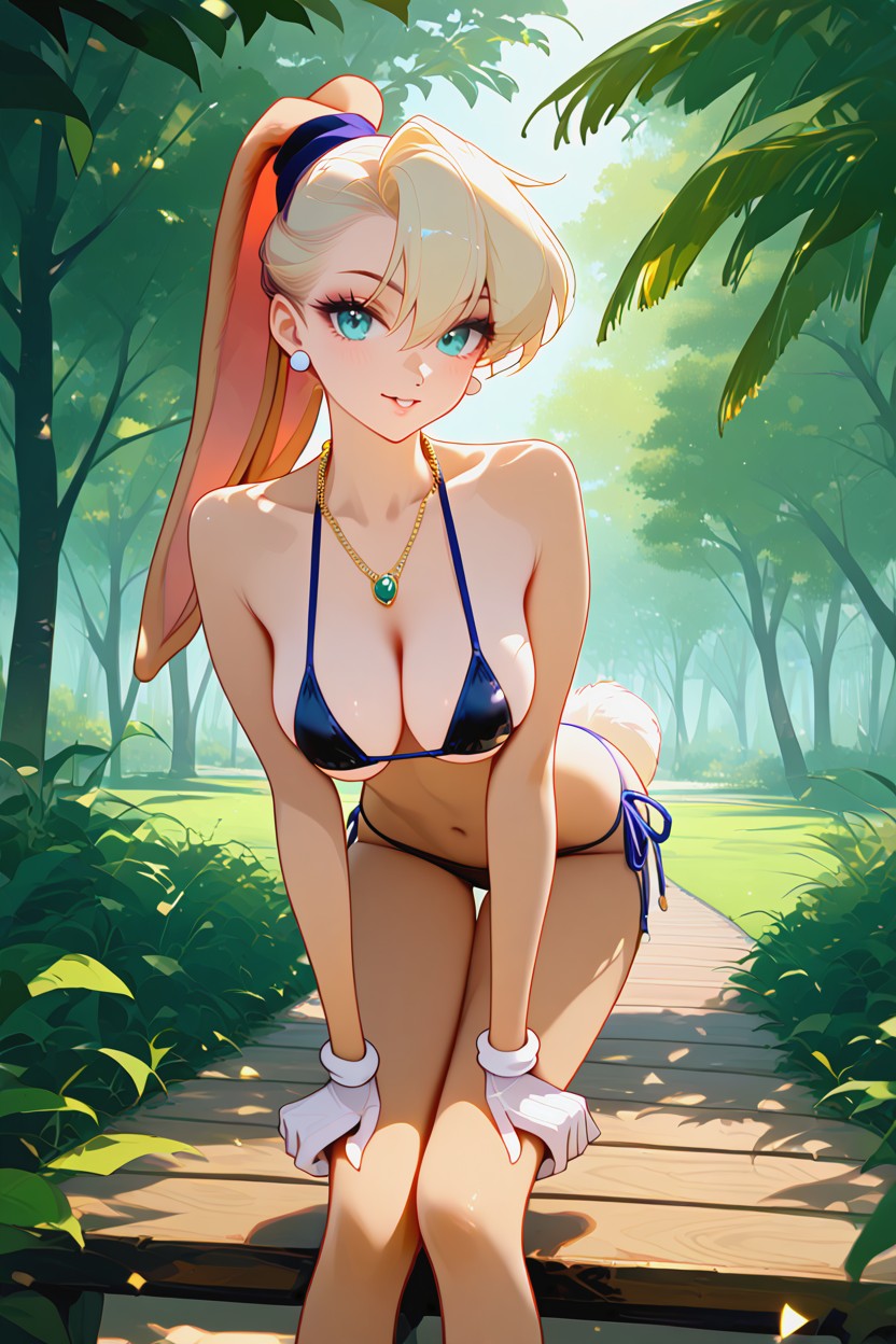 And Vibrant, Park-like Atmosphere The Lighting Is Bright And Natural, Lola Bunny Hentai AI Porn