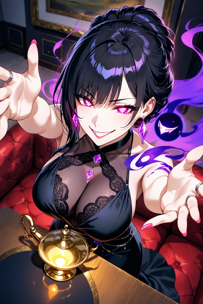 Sophisticated Jewelry, Evil Grin, Matching Ring Hentai AI Porn