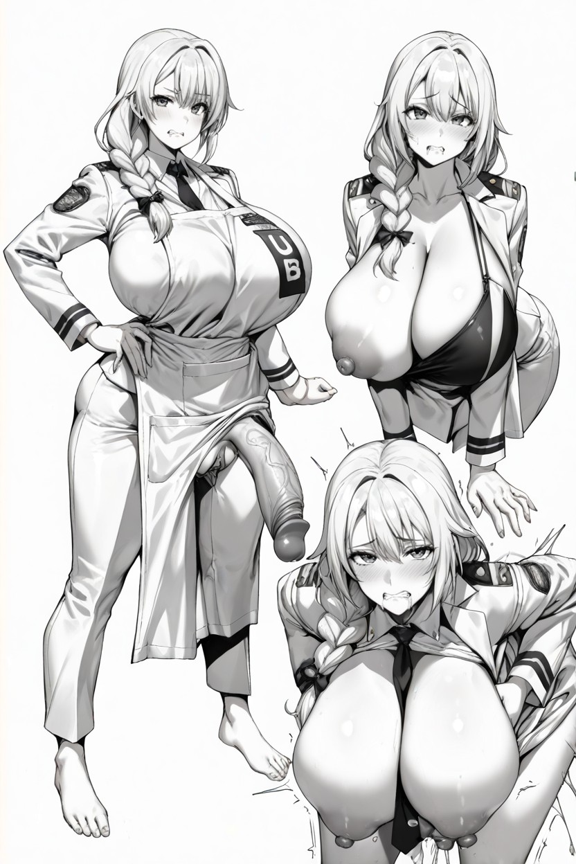 Foaming Mouth, Tight Waist, Seductive Hentai AI Porn