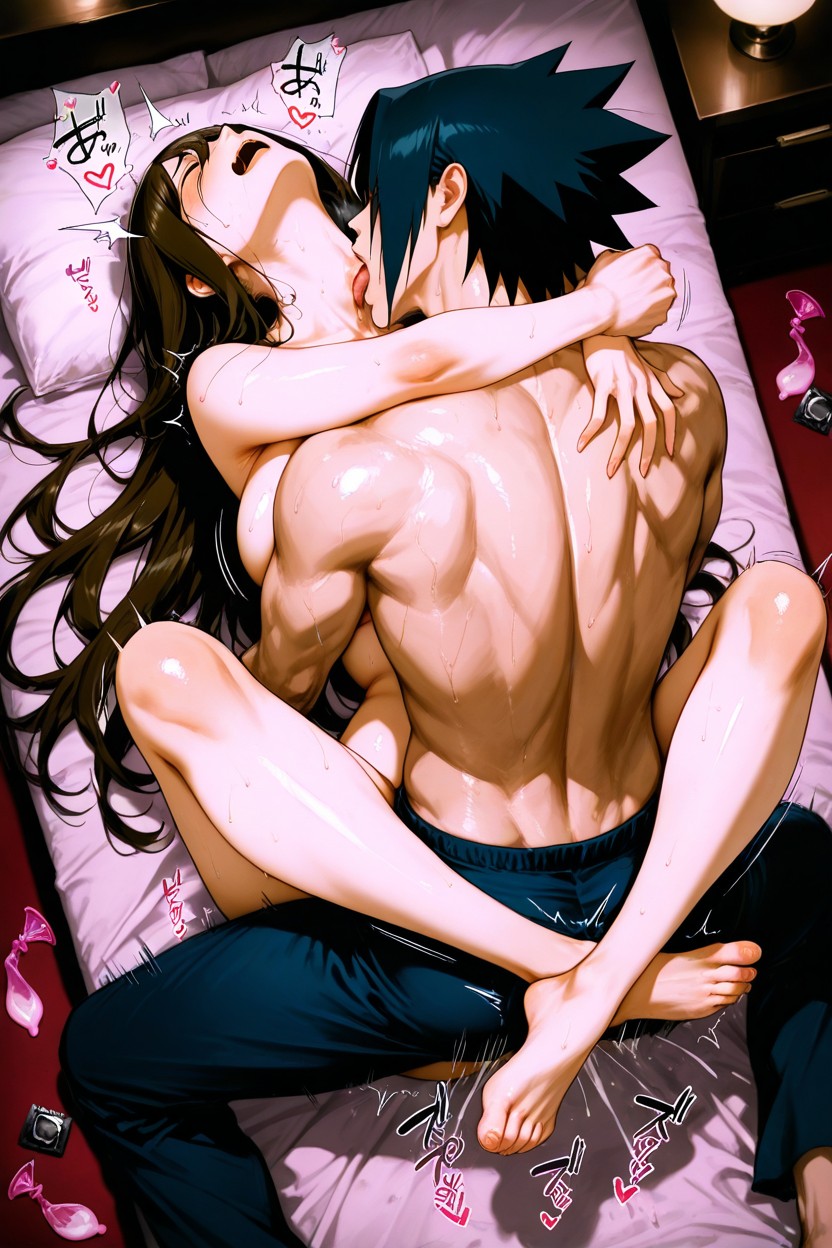 Top View, Sasuke Licking Hanabi's Neck, 25+ Hentai AI Porn