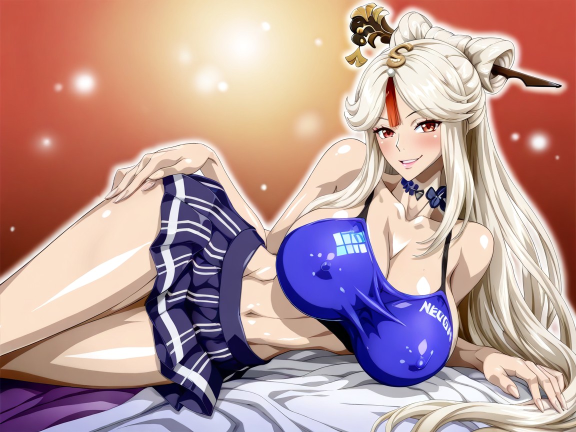Glossy Skin, Erect Nipples, Looking At Viewer Hentai AI Porn