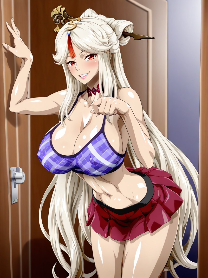 Grinning, Beautiful Face, Standing Hentai AI Porn
