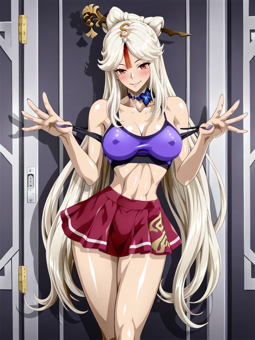 Long Sleek Abdomen, Micro Skirt, Extreme Body Proportions Hentai AI Porn