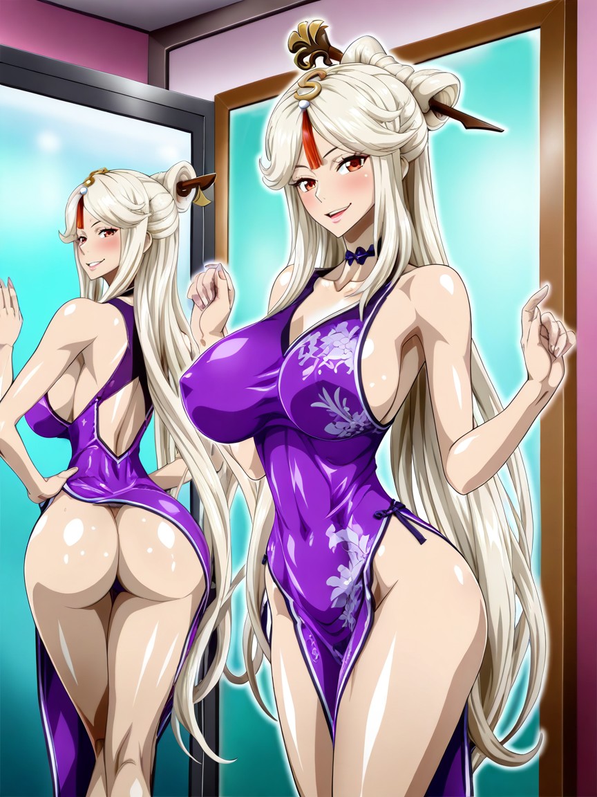 25+, Mischievous (smiling While Blushing), Side View Hentai AI Porn