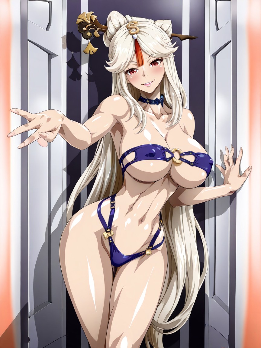 Standing In Doorway, Deep Cleavage, Happy Smile Hentai AI Porn