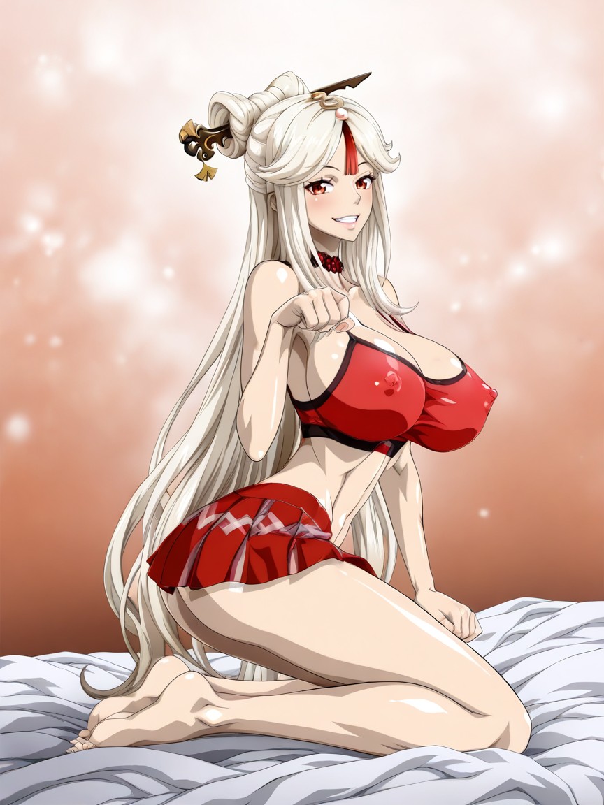 Neko Pose, Happy, Long Stretched Waist Hentai AI Porn