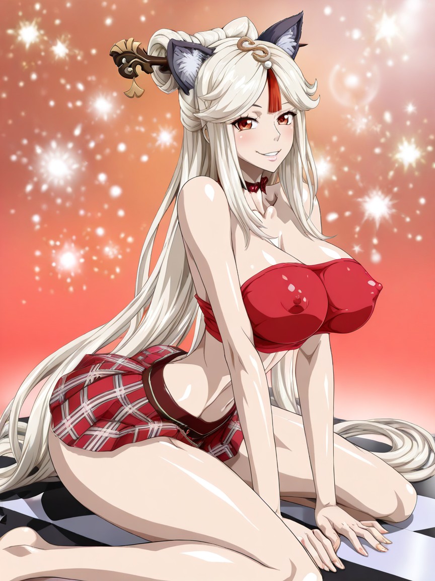 Very Happy, Perky Tits, Pleated Miniskirt Hentai AI Porn