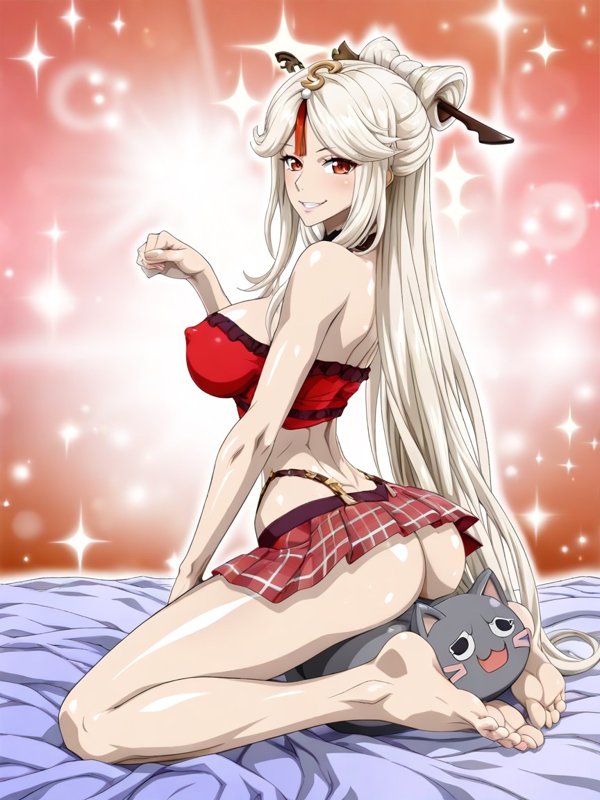 Tight Snatched Waist, Nel-zel Formula Art Style, Erect Nipples Hentai AI Porn