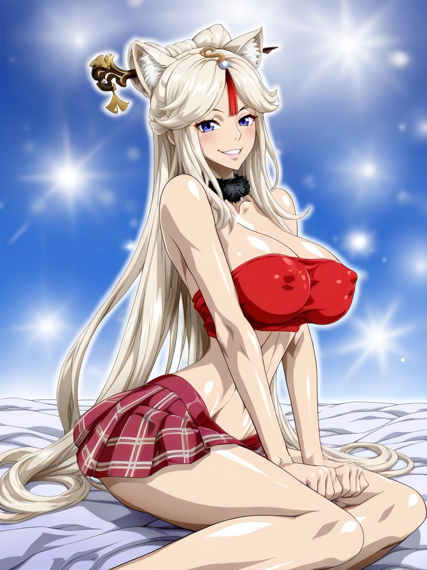 Horny Smile, Seductive Gaze, Perfectly Round Tits Hentai AI Porn