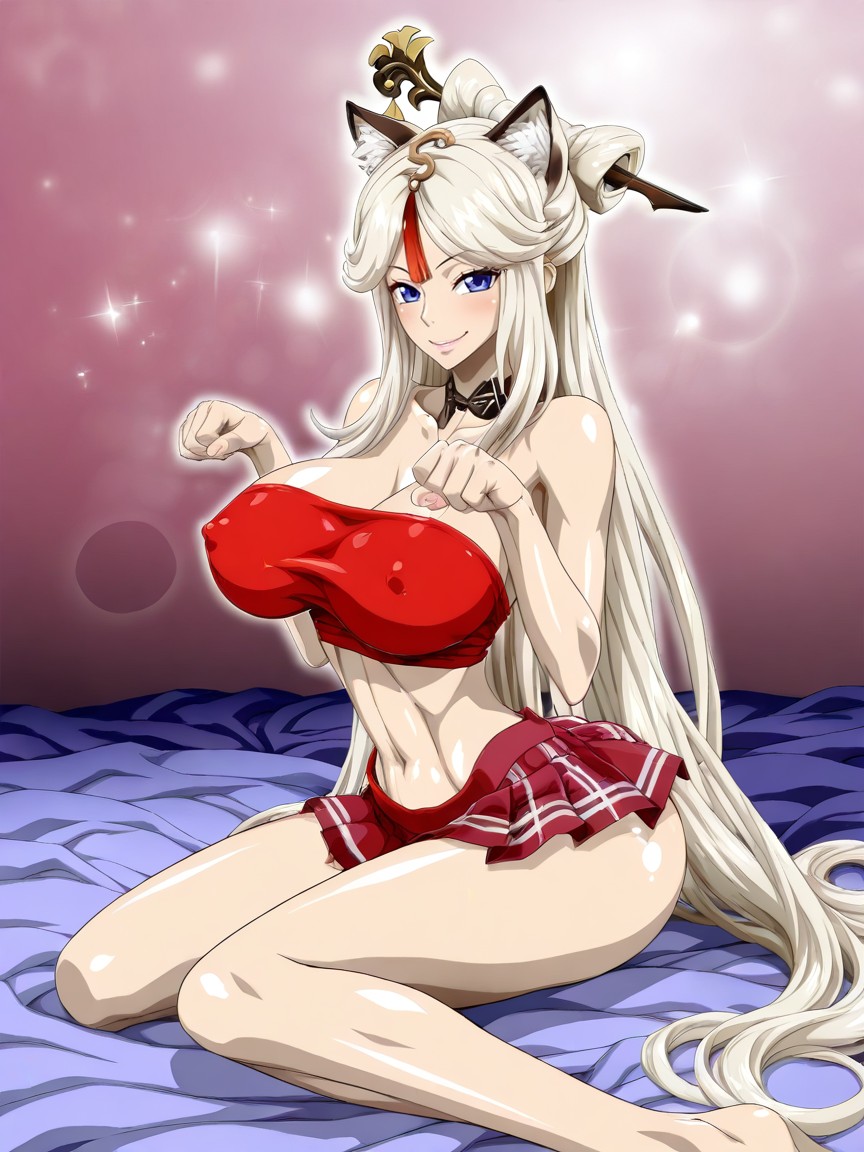 Extreme Body Proportions, Sleek Body, Choker Hentai AI Porn
