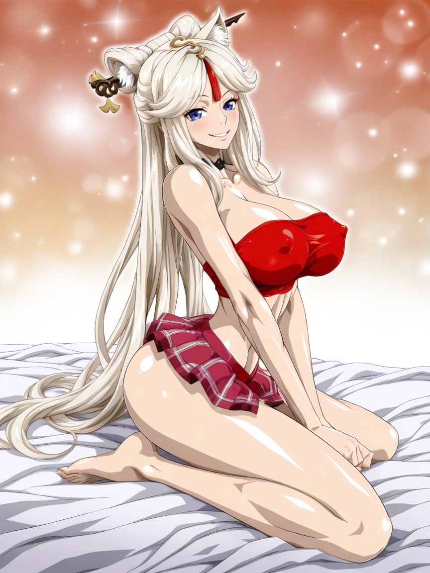 Grinning, Choker, Looking At Viewer Hentai AI Porn