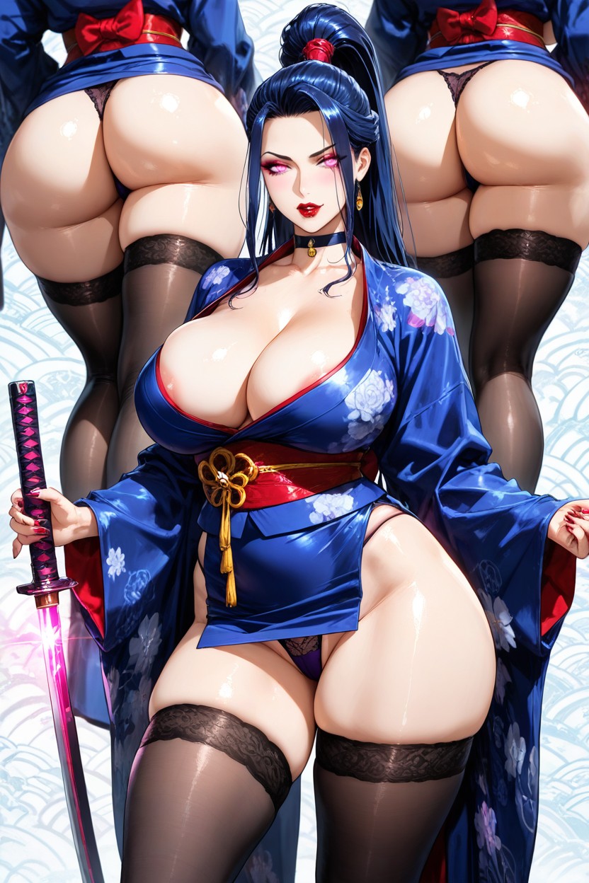 25+, Dark Eye Shadow, Thigh High Stockings Hentai AI Porn
