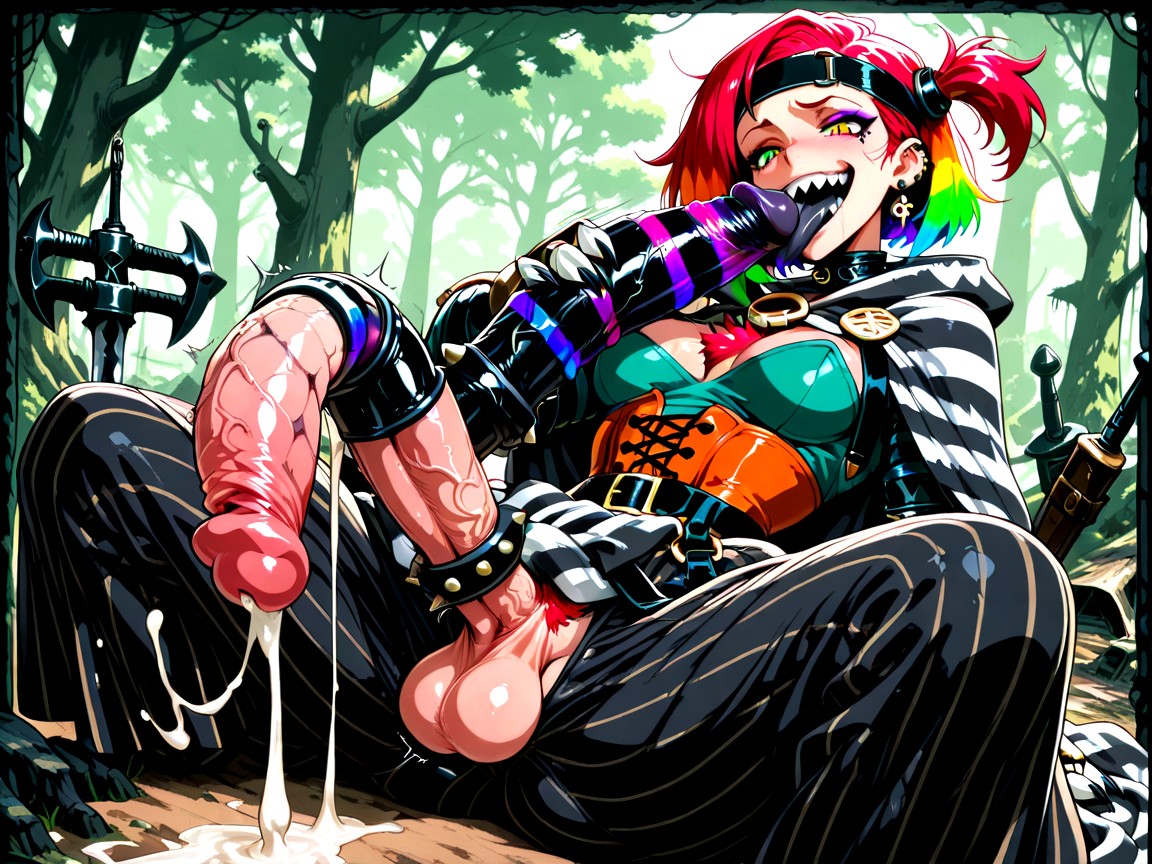 Penis Bulge, Body Harness, Face Scales Hentai AI Porn