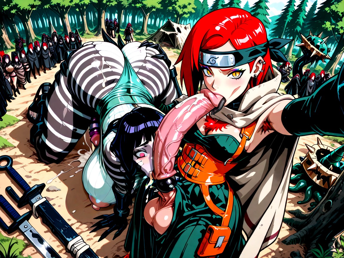 Hyper Gigantic Enormous Penis, Face In Crotch, Heavy Eye Makeup Hentai AI Porn