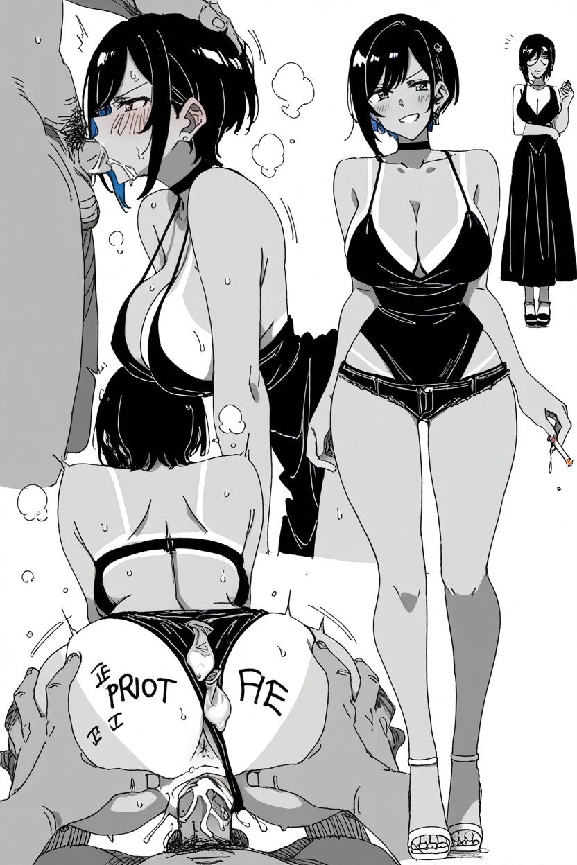 Spitroast, Smug Grin, Bubble Butt Hentai IA