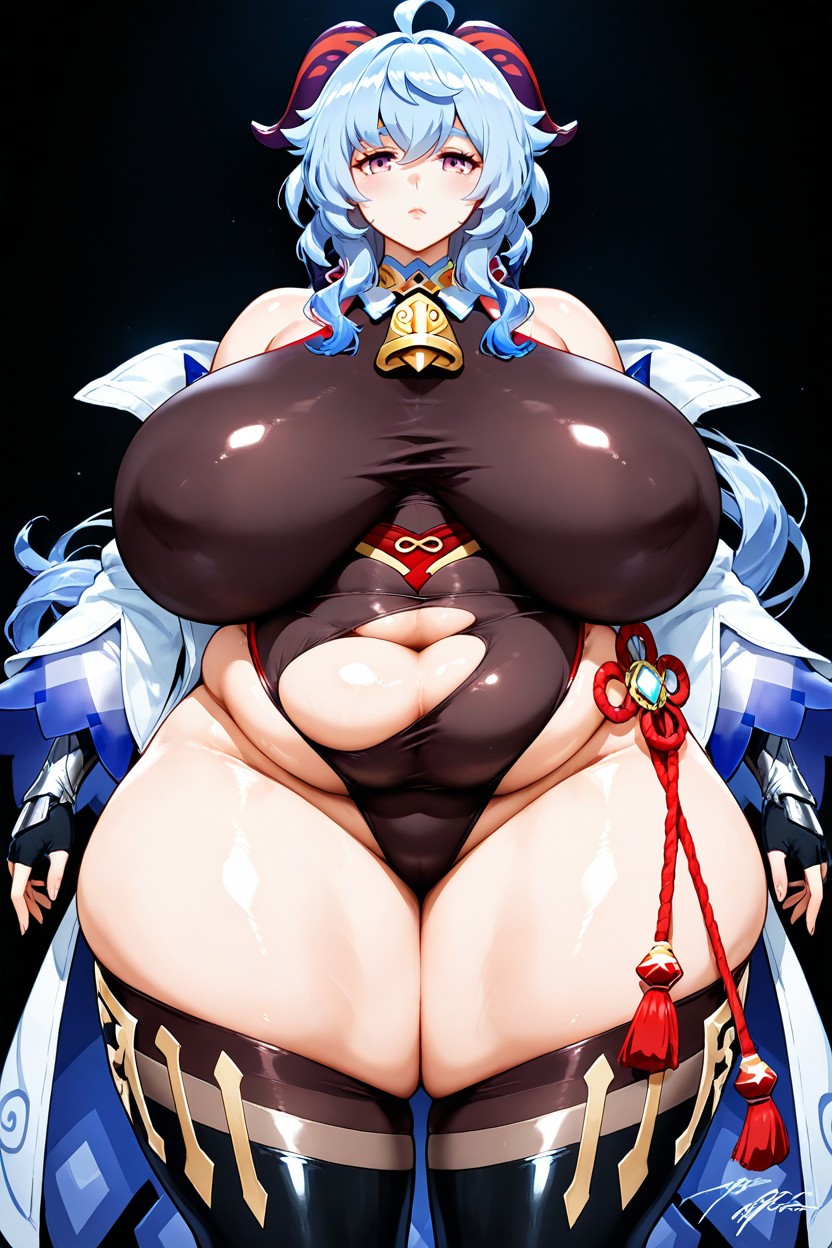 Breast Expansion, Front View, Large White Scientist Coat Hentai AI Porn