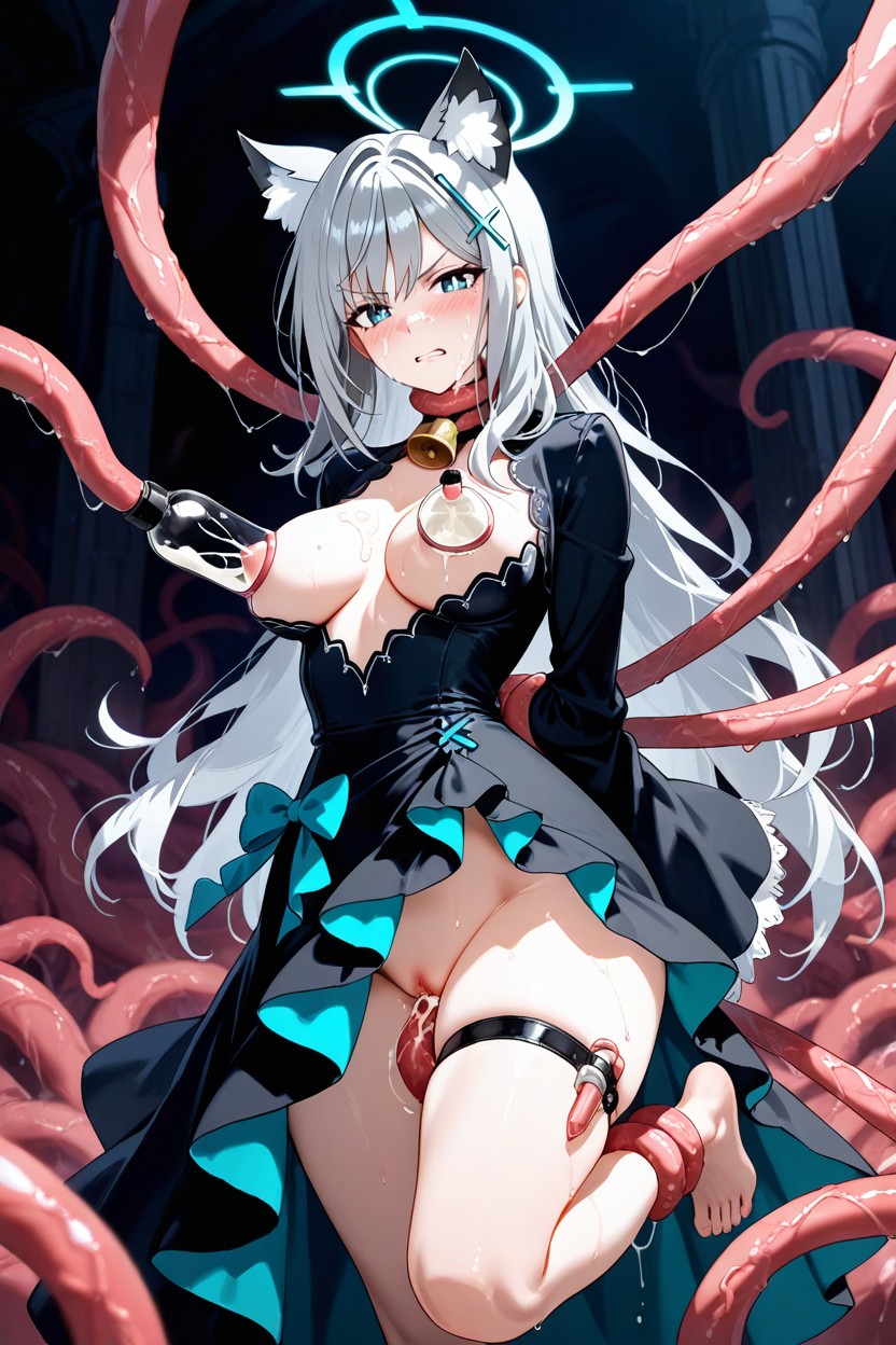 Black Halo, Enojada, Tentacles Around Body Hentai IA