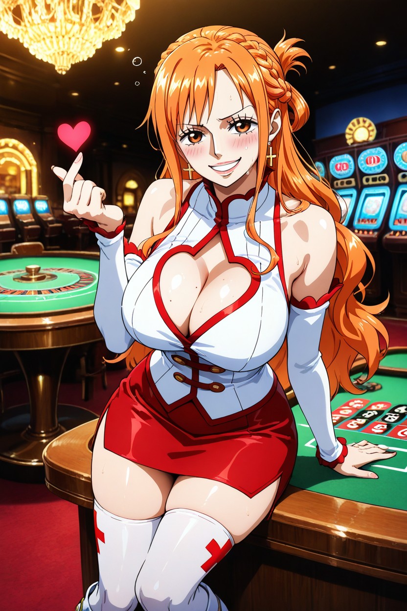 Masterwork, Heart Cutout On Belly, Ultra Detailed Hentai AI Porn