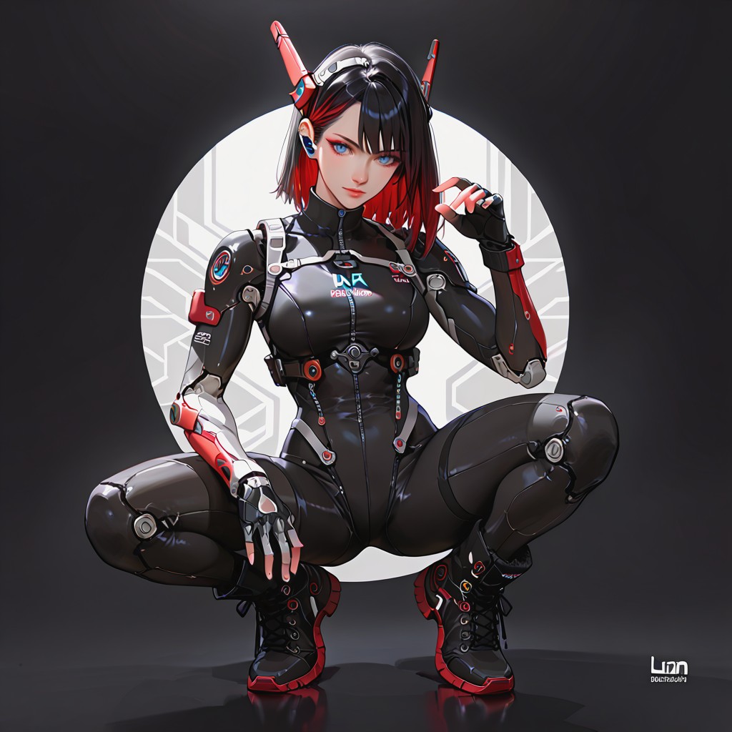 High-bodysuit, Skinny, Anime-style Hentai AI Porn