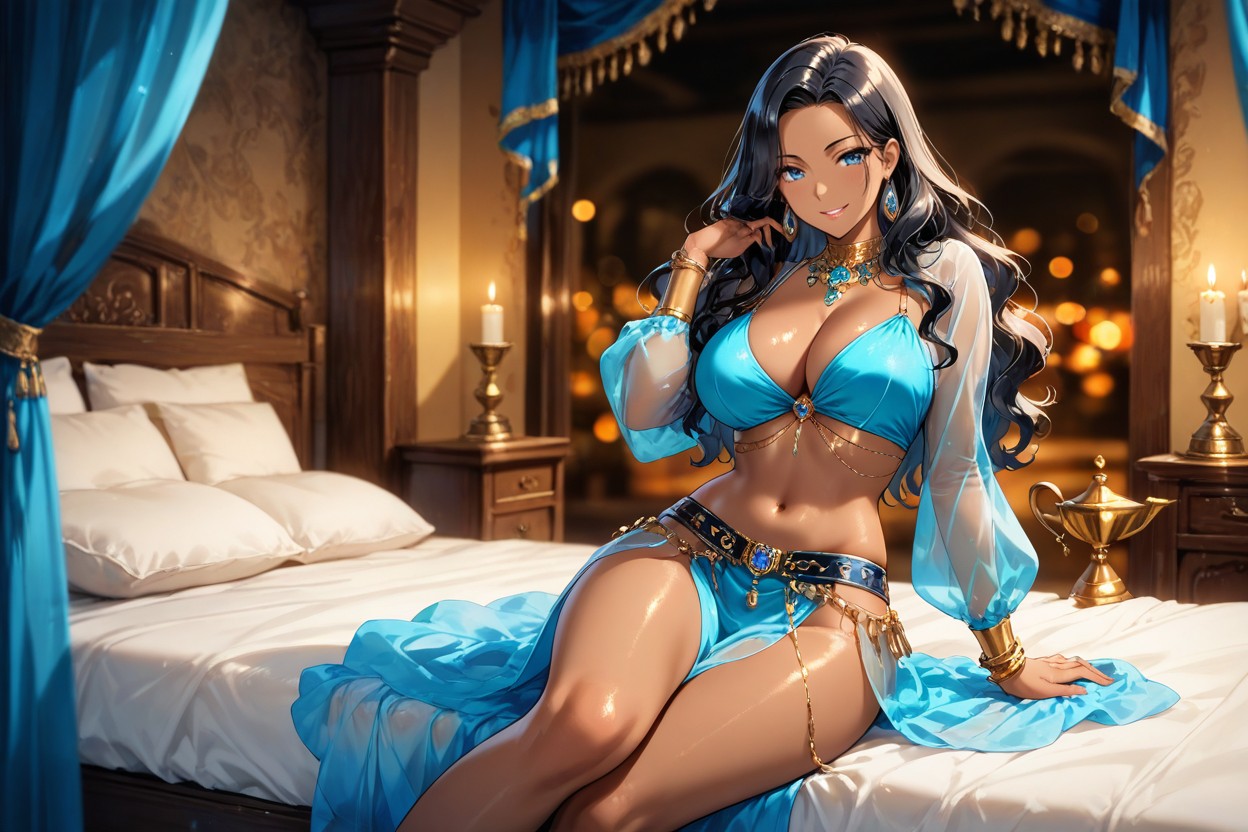 Blue Eyes, Persian, Harem Outfit Hentai AI Porn