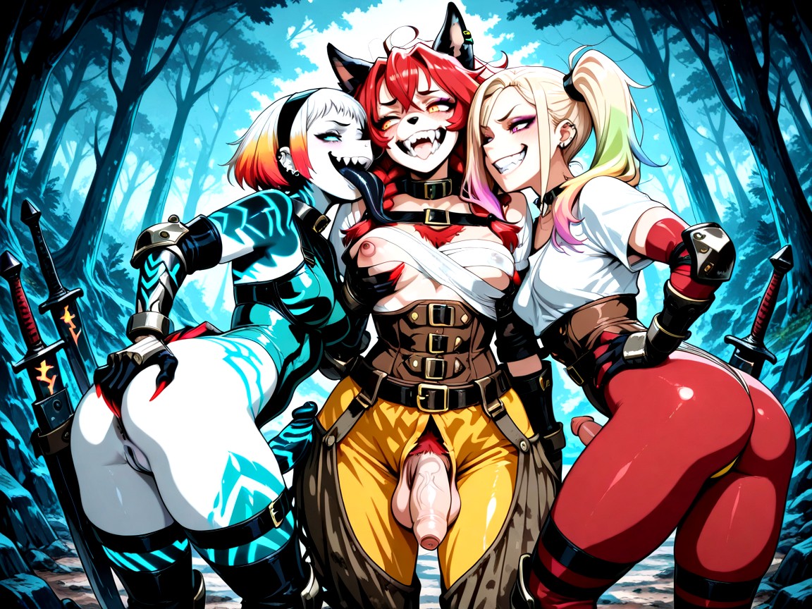 Cave, Brown Corset, Face Scales Hentai AI Porn