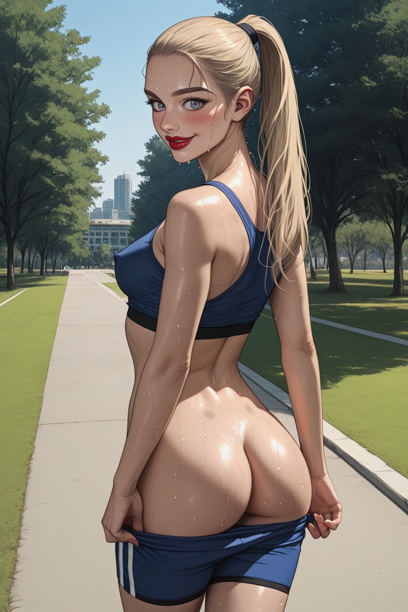 Skinnythigh, From Above View, Small Ass Hentai AI Porn