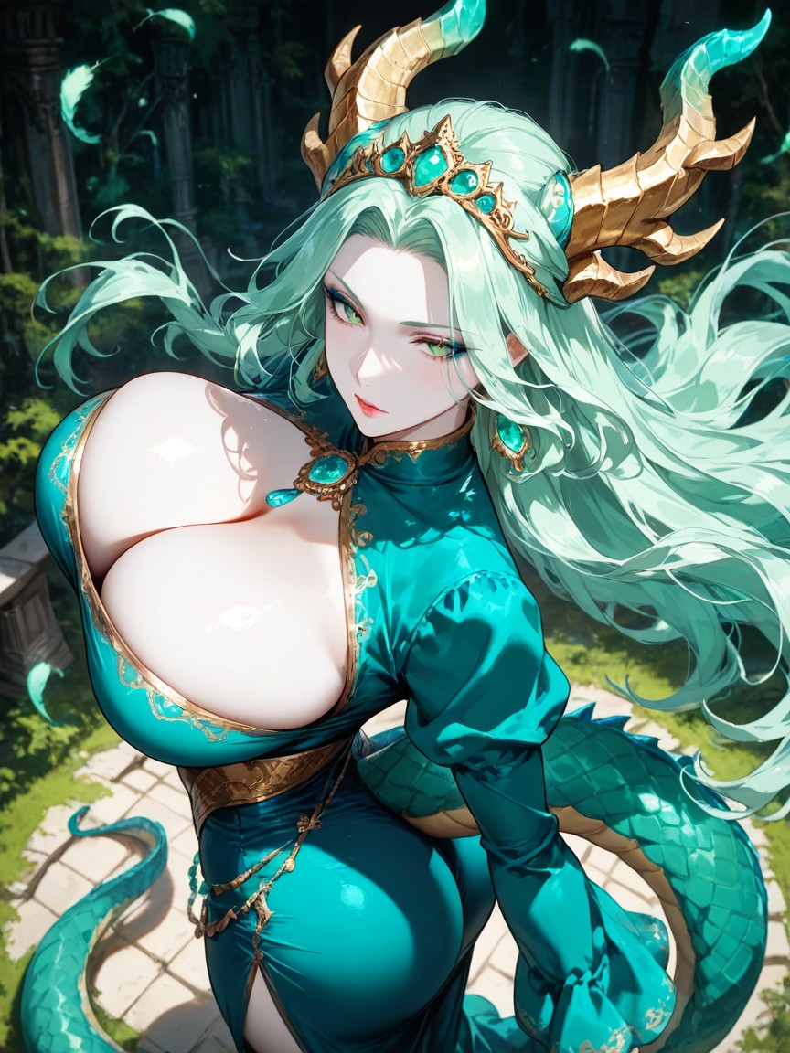 Standing In An Ornate Palace Simple Abstract Background, Dynamic Pose, Ass Bigger Than Torso Hentai AI Porn