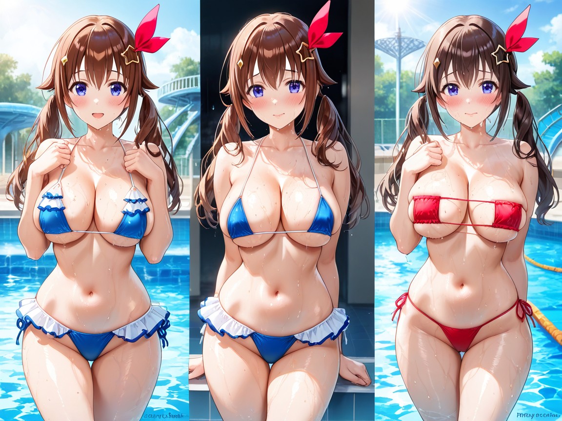 Triple View, Water Park, Tokino Sora Hentai AI Porn