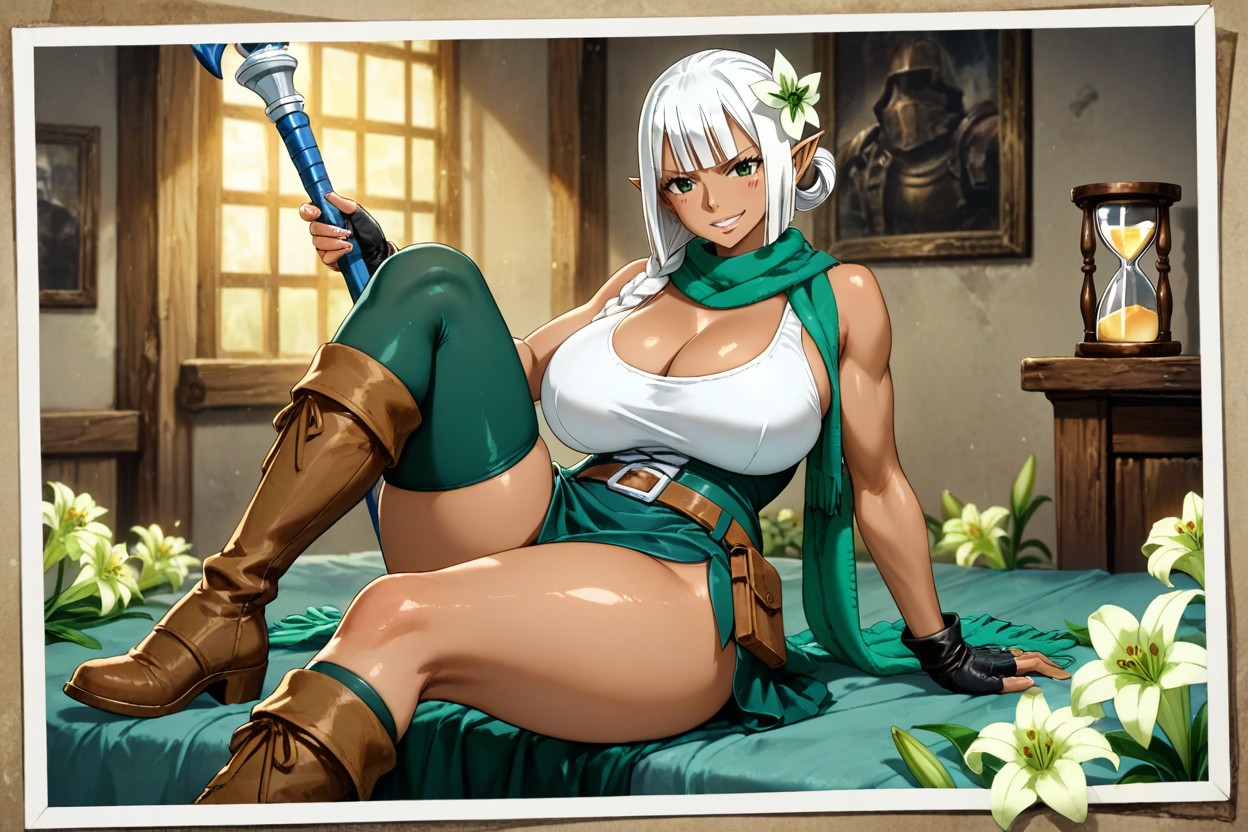 Milf, Massive Breast, Dark Elf Female Hentai AI Porn