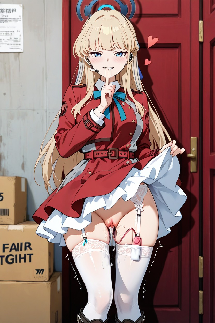 Uncensored, Brown Thight High Leather Boots, High Resolution Hentai AI Porn