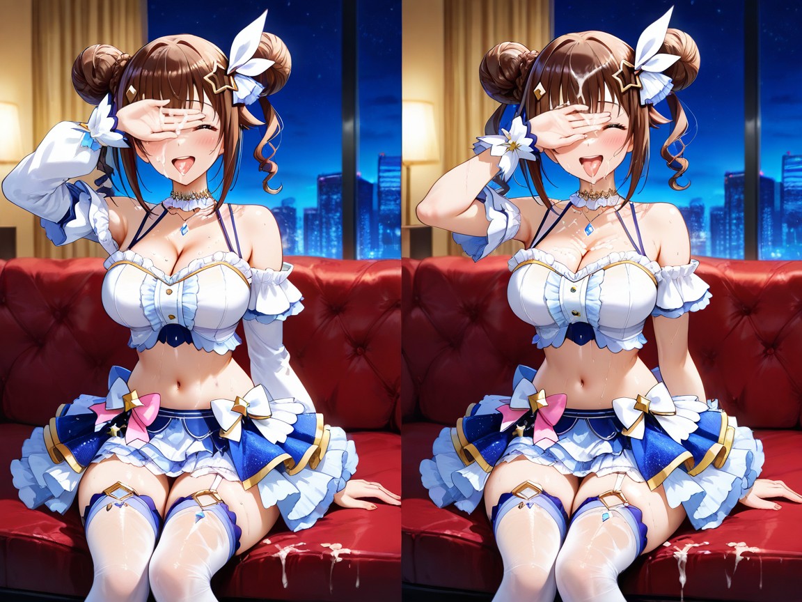 Naked, In Hotel Panel Tokino Sora, Before After Hentai AI Porn