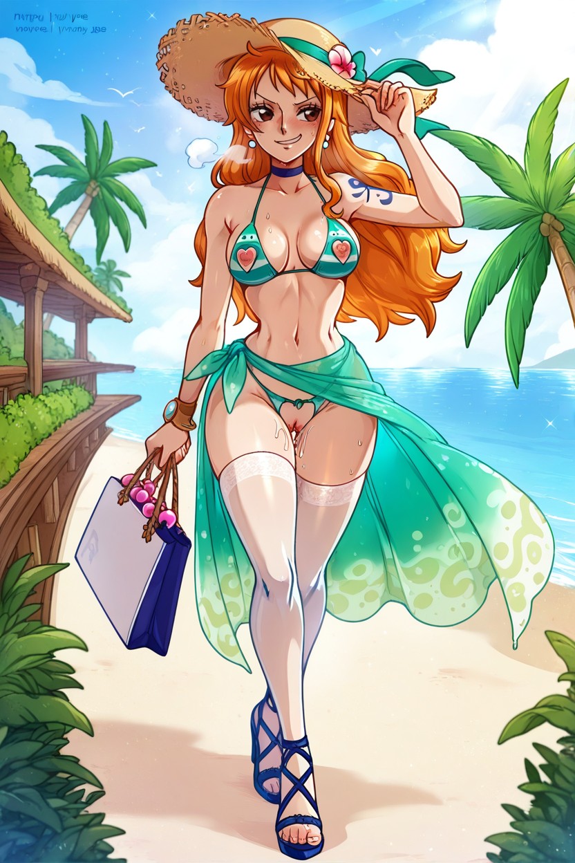Sea, Pink Pussy, Uncensored Hentai AI Porn