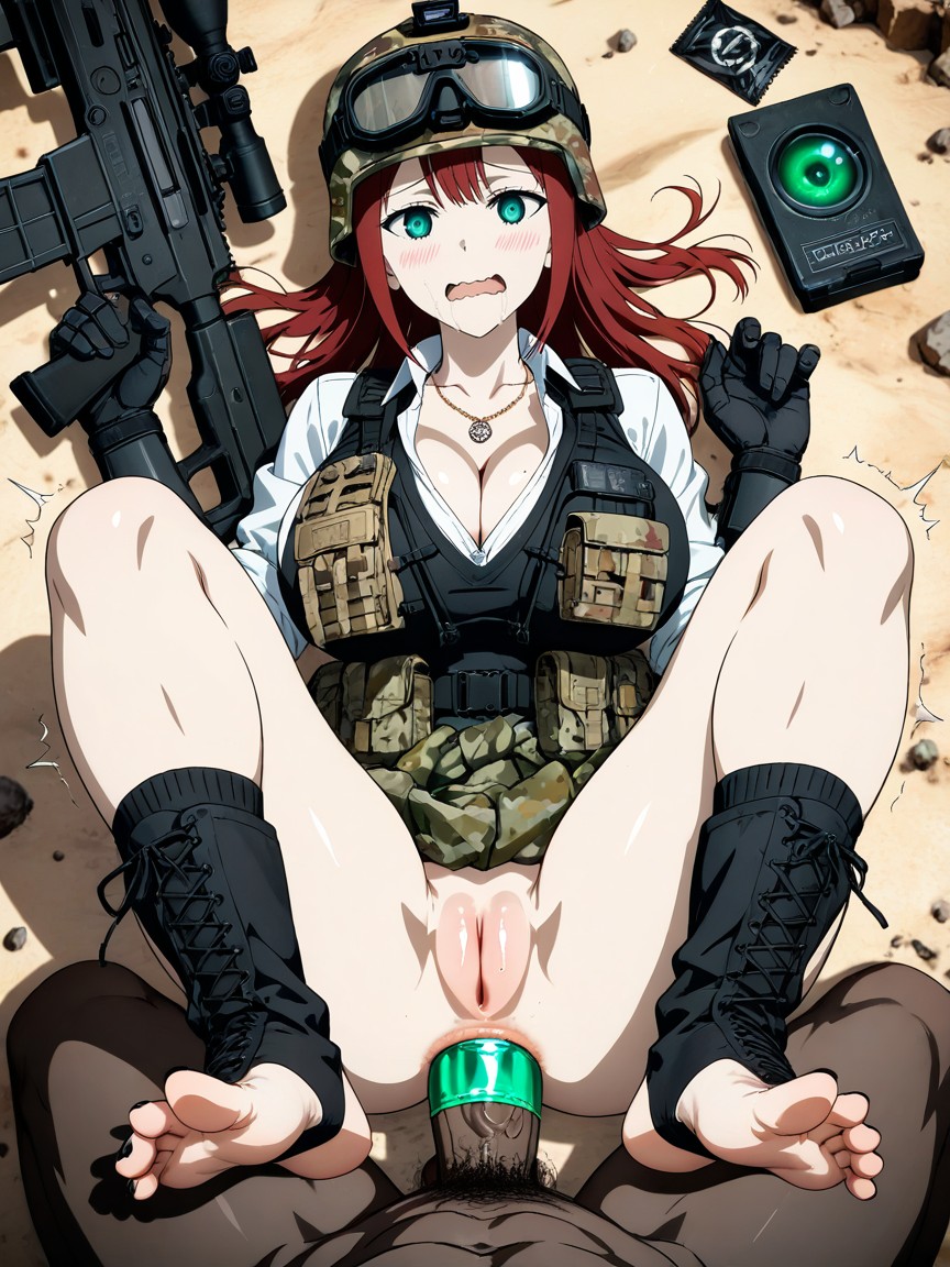Red Hair, Face, Elite Military Operative Hentai AI Porn