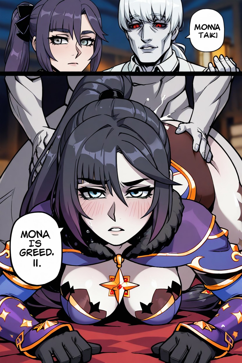 Pale Man Grabs Taki, Dark Ambience, Pale Man Has Pale Porcelain Skin Hentai AI Porn