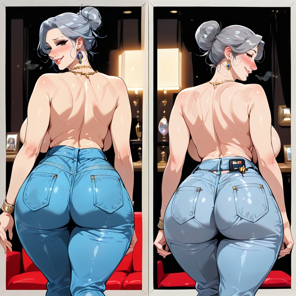 Dark Lighting, Charm Point Art Style, Wide Hips Hentai AI Porn