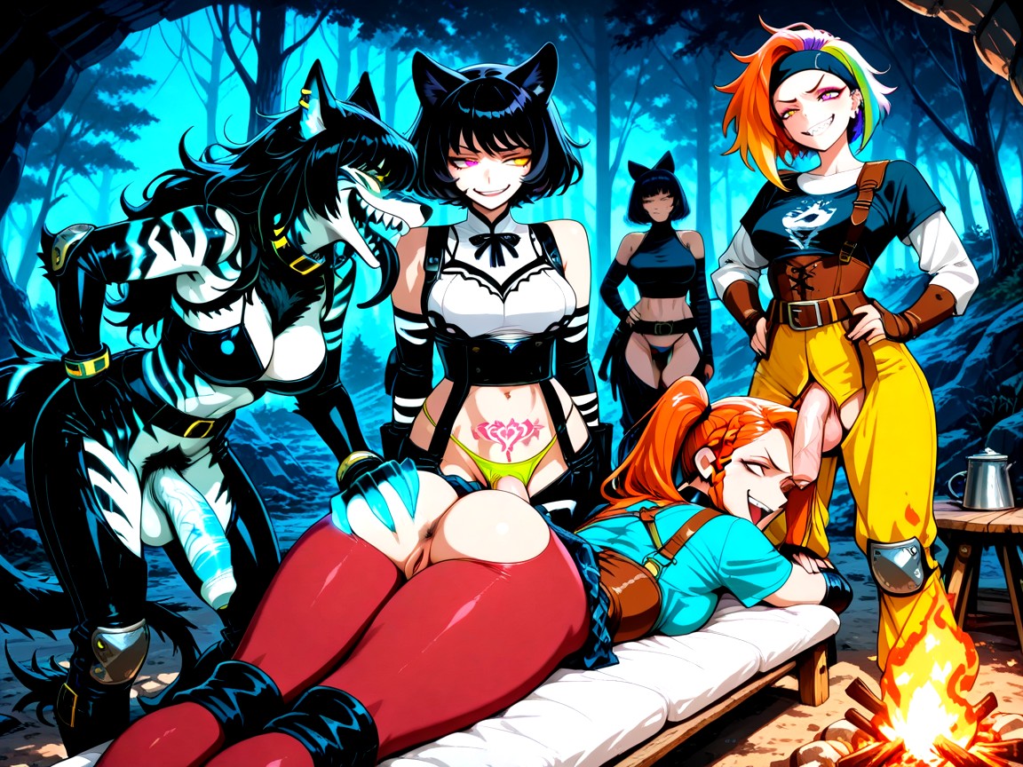 Werewolf, Knee Pads, Long Sleeves Hentai AI Porn