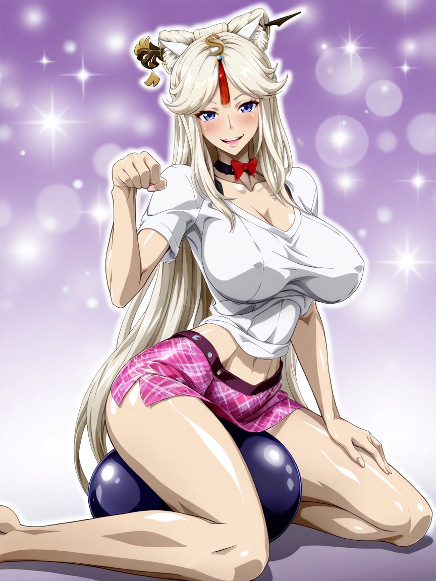 Legs Spread, Blue Eyes, Hands On The Floor Hentai IA