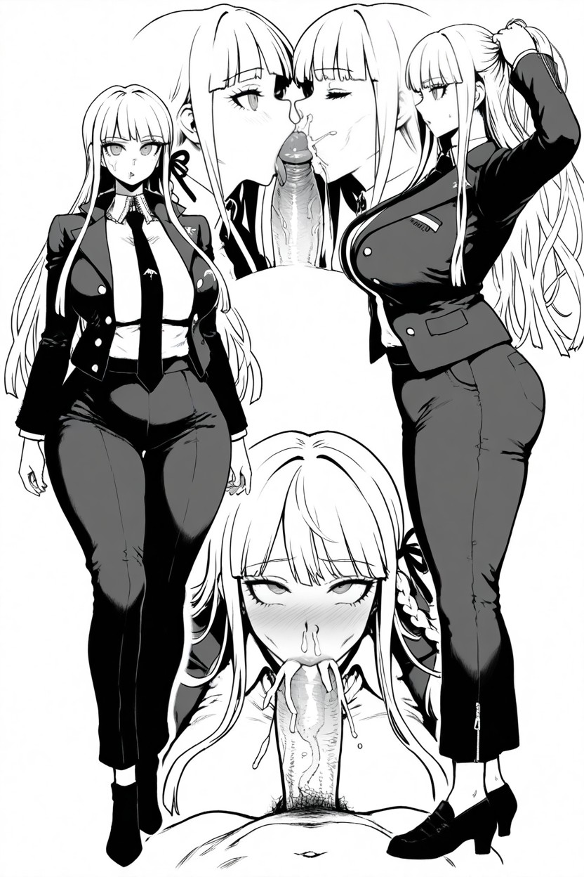 Deepthroat Face, White Background, 25+ Hentai AI Porn