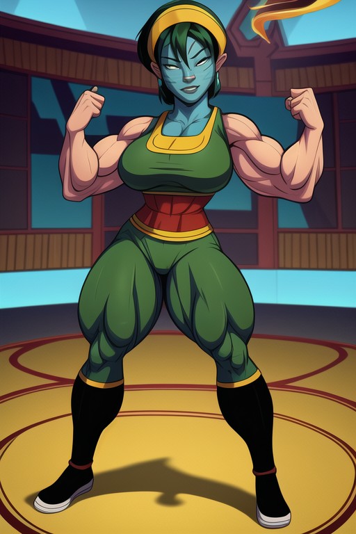 Six-pack Abs, Hyper Huge Biceps, Veins Hentai IA