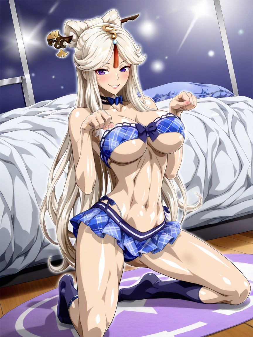 Athletic Body, Curved Back, Happy Smile Hentai IA