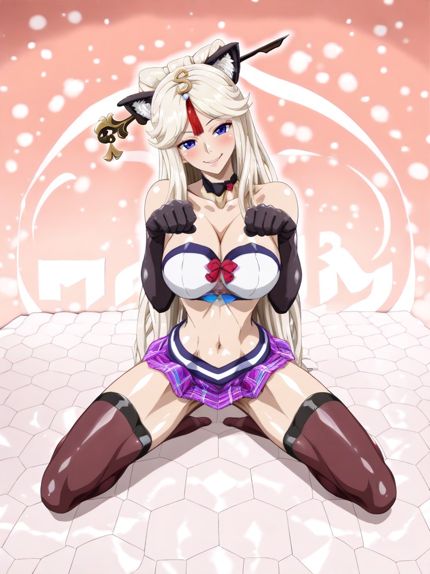 Curved Back, Extremely Snatched Waist, Front View Hentai AI Porn