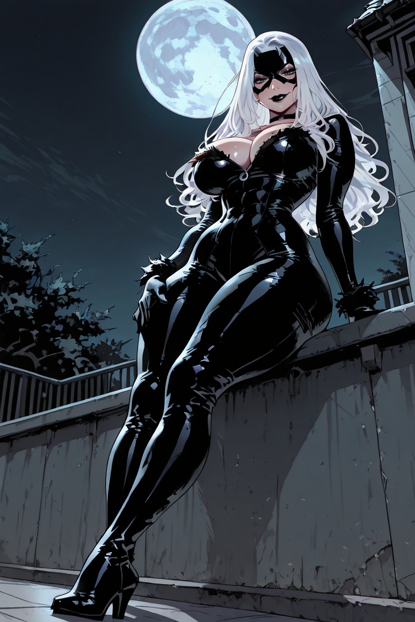 Full Body, Large Breast, Black Choker Hentai AI Porn