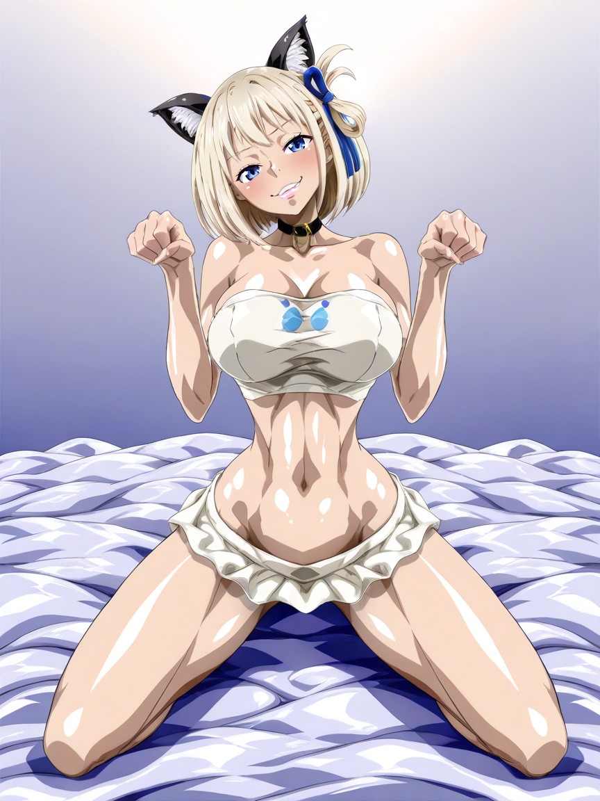 Pink Lips, Mischievous Smile, Very Tight Skirt Hentai IA