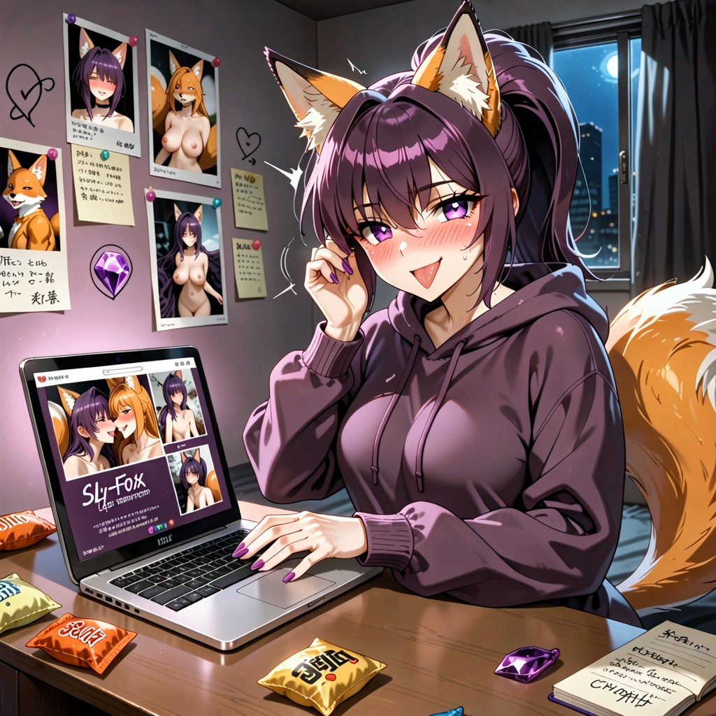 Cozy Chaotic Room, Excessive Yandere Face, Llicking Her Lips Greedily Hentai AI Porn