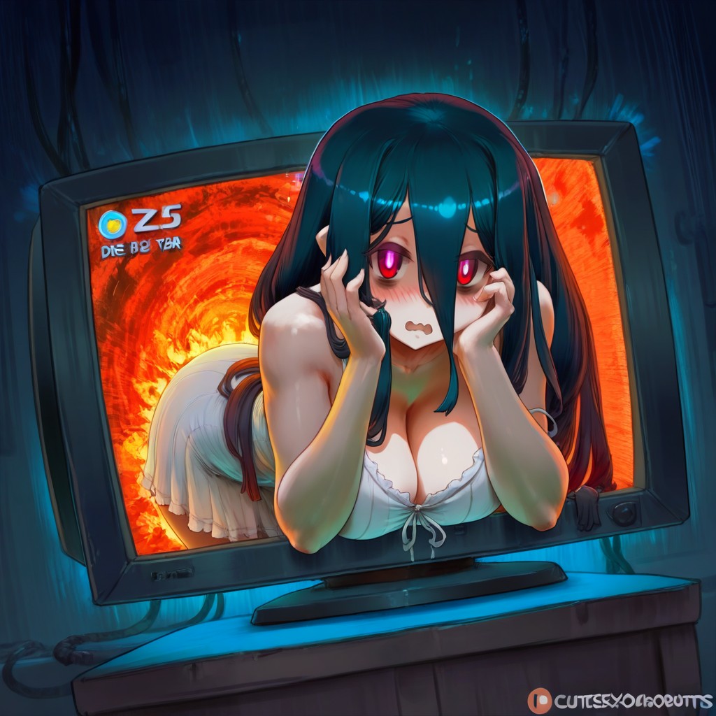 She Is In The Television, 25+, Red Pupils Hentai IA